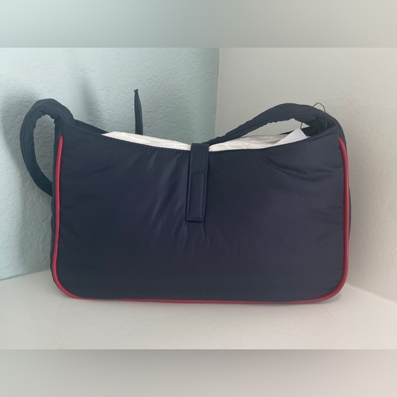Saint Laurent NEW YSL with tags Navy Blue and Red Econyl Nylon Le 5 A 7 Hobo - Picture 6 of 14